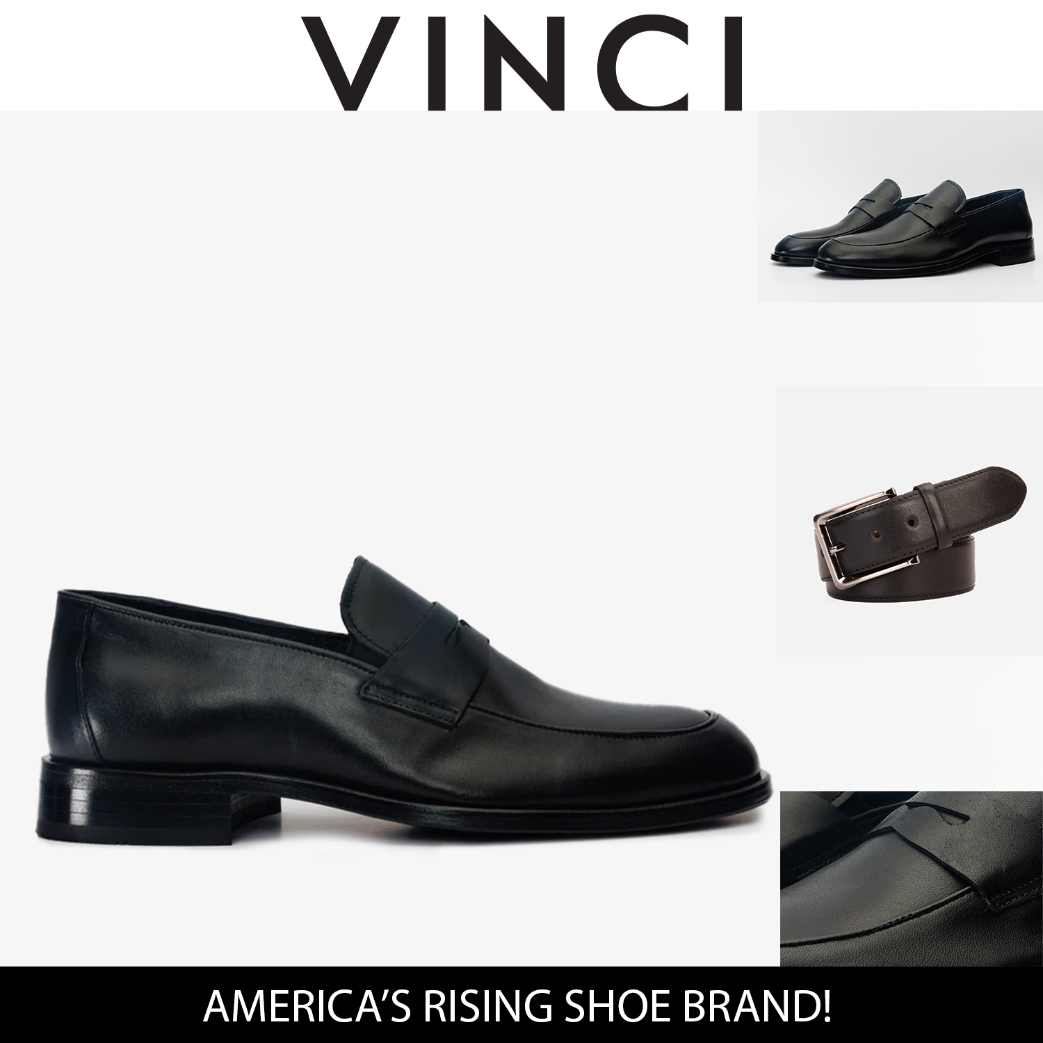 The Marinka Black Leather Shoe Penny Loafer  Shoe