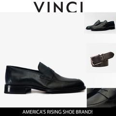 The Marinka Black Leather Shoe Penny Loafer  Shoe