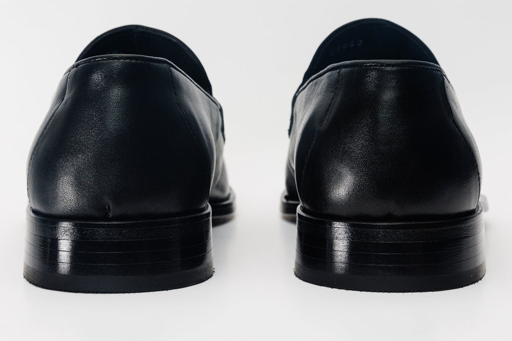 The Marinka Black Leather Shoe Penny Loafer  Shoe