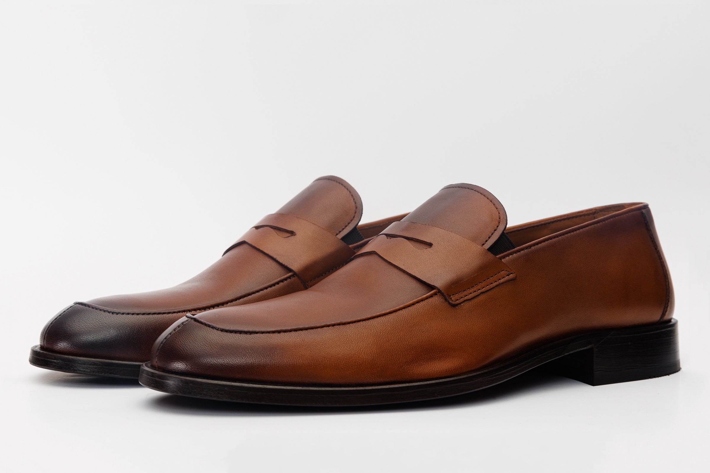 The Marinka Tan Leather Shoe Penny Loafer Shoe