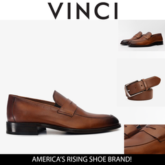 The Marinka Tan Leather Shoe Penny Loafer Shoe
