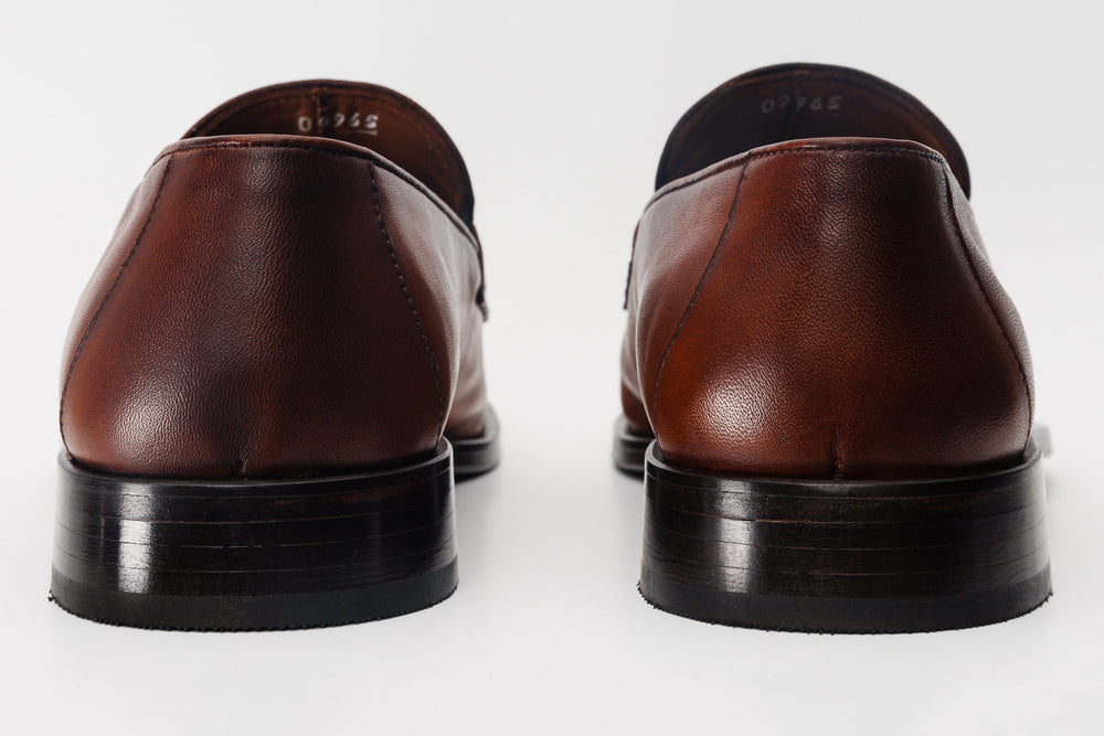 The Marinka Tan Leather Shoe Penny Loafer Shoe