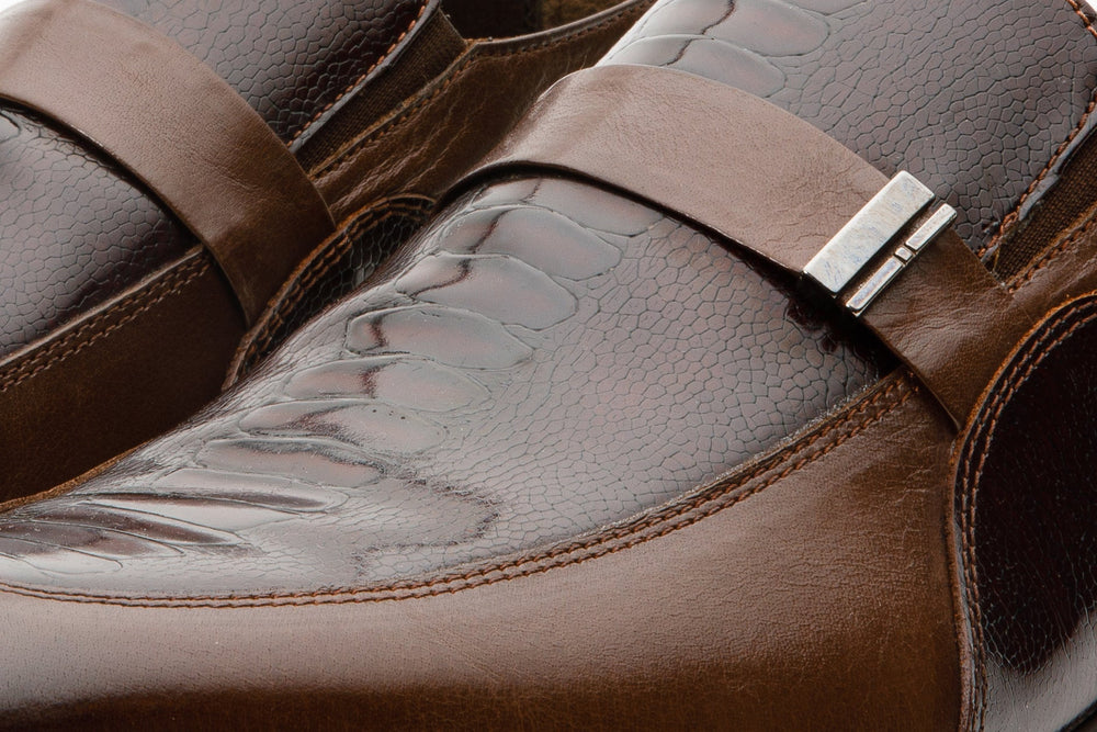 The Kazablanka Brown Leather Bit Loafer  Shoe