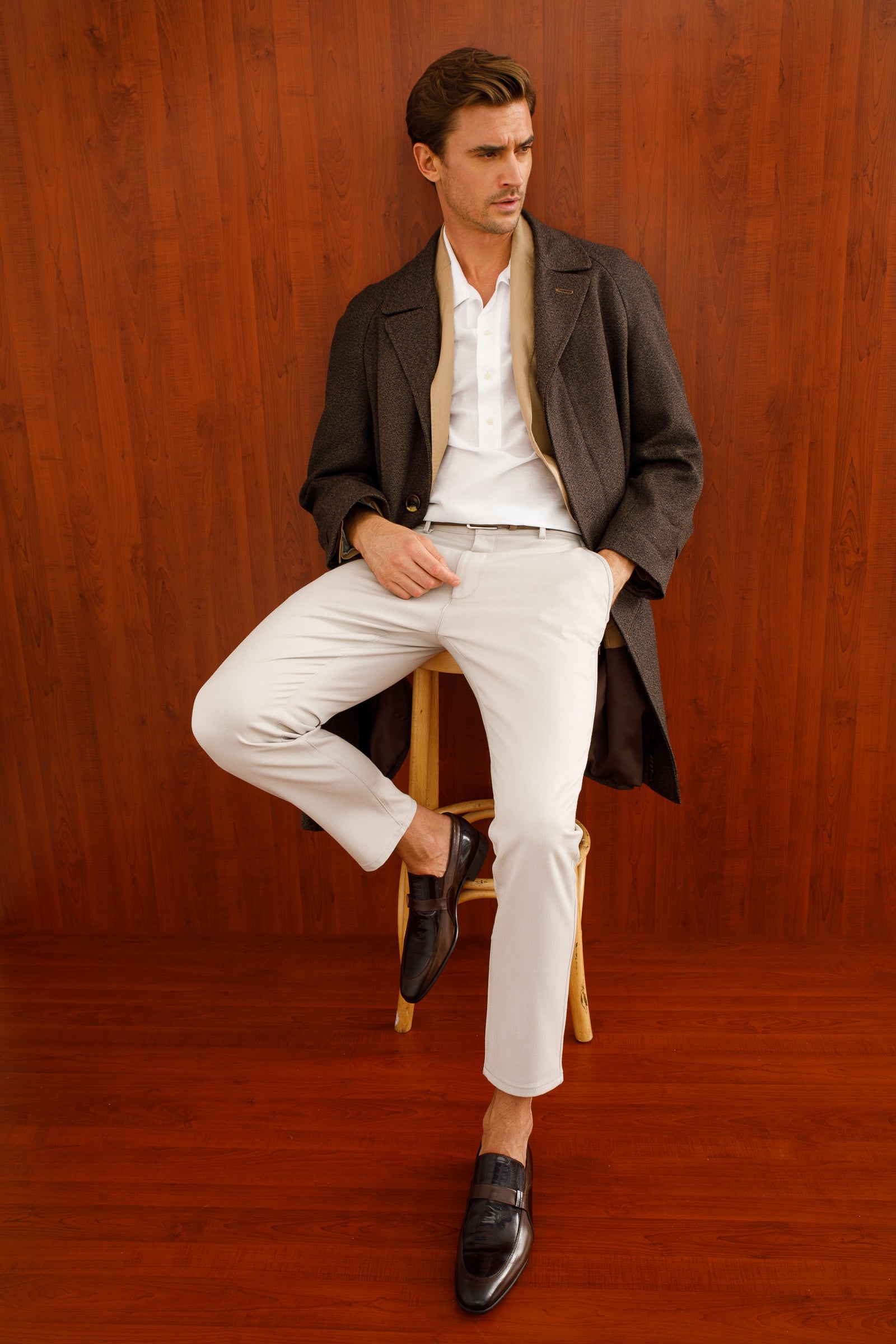 The Kazablanka Brown Leather Bit Loafer  Shoe