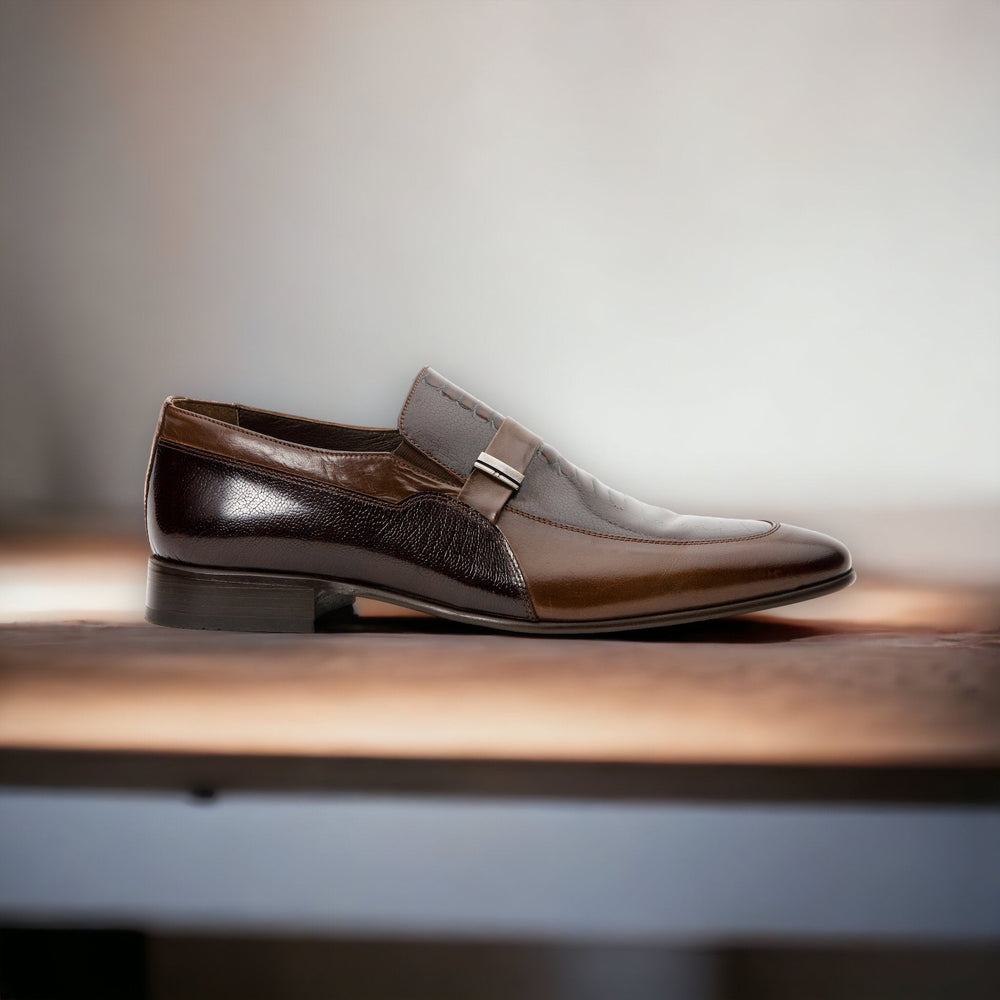 The Kazablanka Brown Leather Bit Loafer  Shoe
