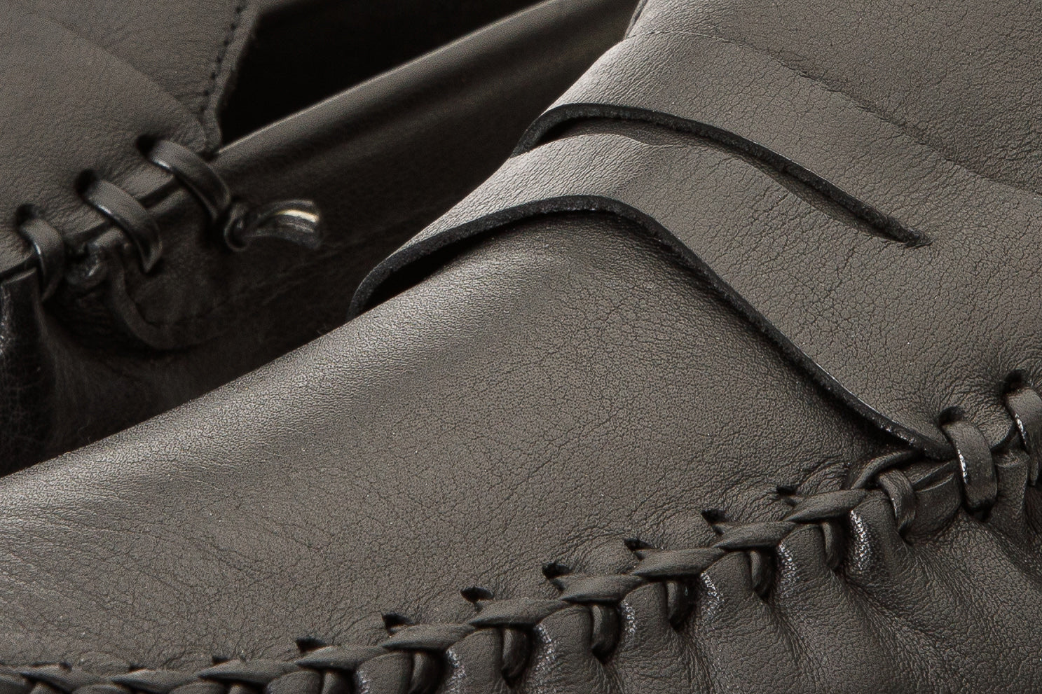 The Eregli Black Leather Penny Loafer Shoe