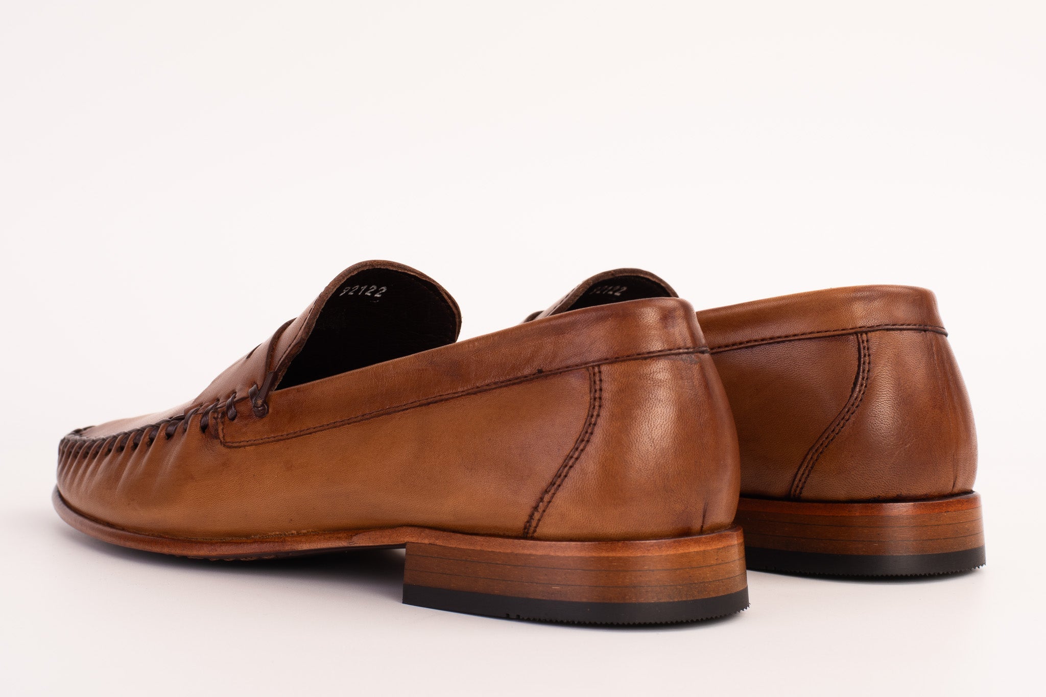 The Eregli Tan Leather Penny Loafer Shoe