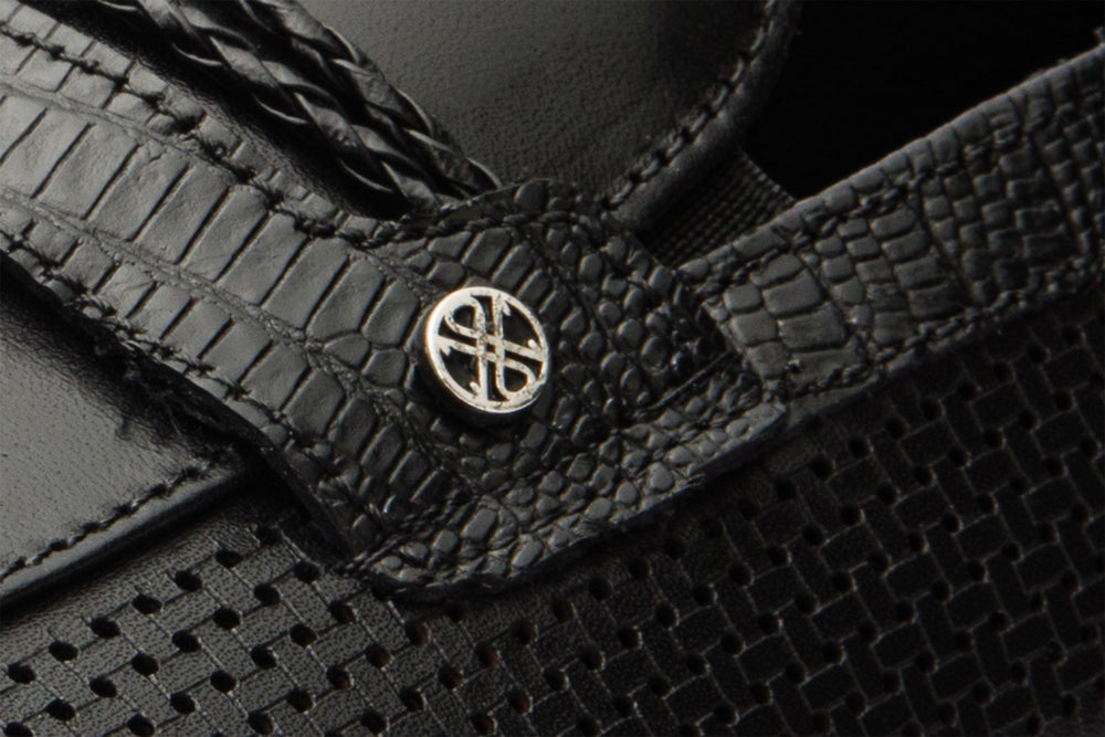 The Acerra Black Leather Loafer Shoe Final Sale!