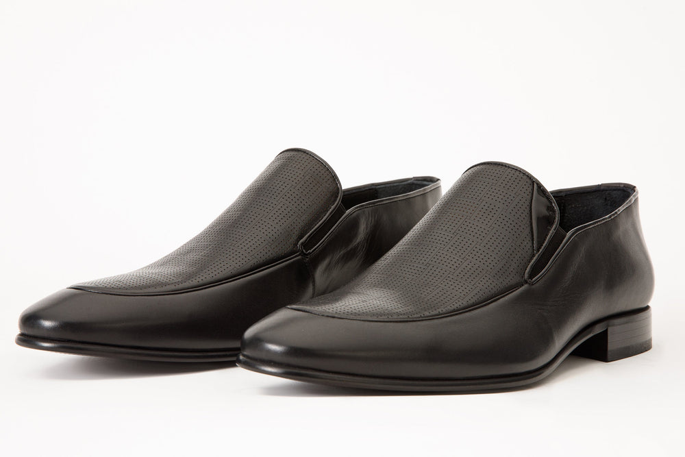 The Migues Black Leather Loafer Shoe