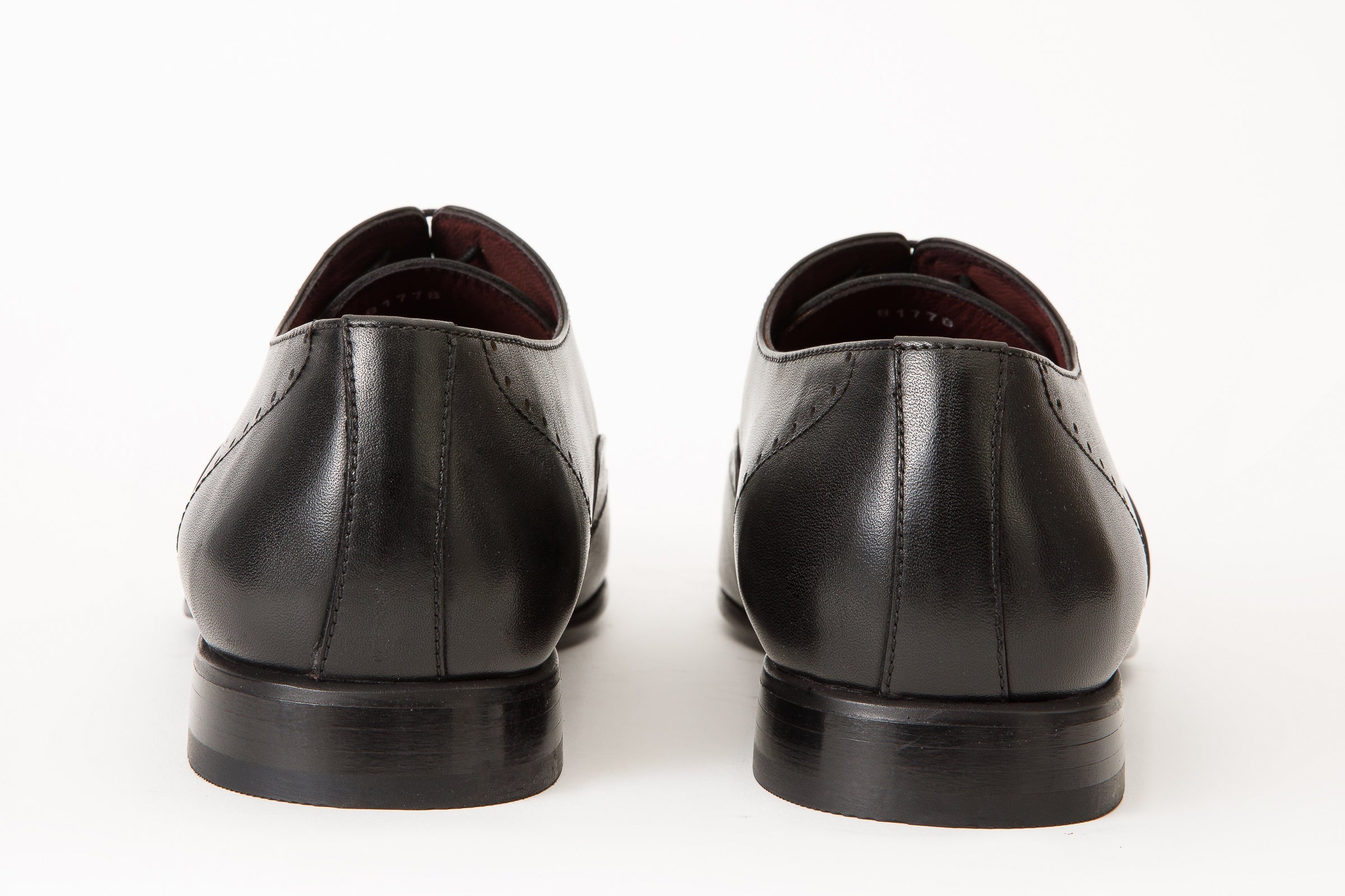 The Roma Black Leather Wingtip Oxford Shoe