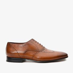 The Roma Tan Leather Wingtip Oxford Shoe