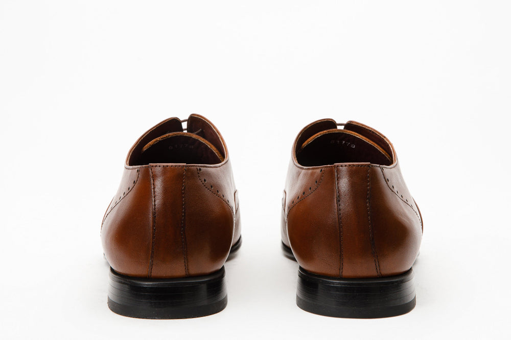 The Roma Tan Leather Wingtip Oxford Shoe