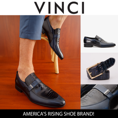 The Kazablanka Navy Leather Bit Loafer  Shoe