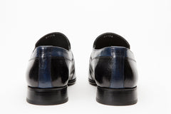 The Kazablanka Navy Leather Bit Loafer  Shoe